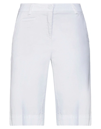 Cambio Woman Shorts & Bermuda Shorts White Size 4 Cotton, Elastane In Beige
