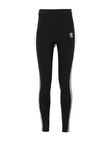 Adidas Originals 3 Stripes Tight Cotton Leggings In Black