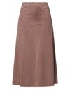 Seductive Midi Skirts In Cocoa