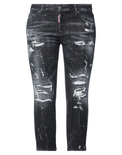 Dsquared2 Mi Cool Girl Stretch Cotton Denim Jeans In Black
