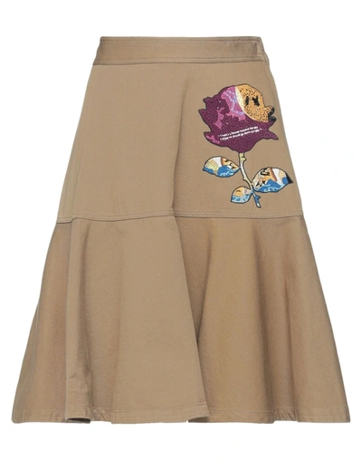 Valentino Midi Skirts In Beige