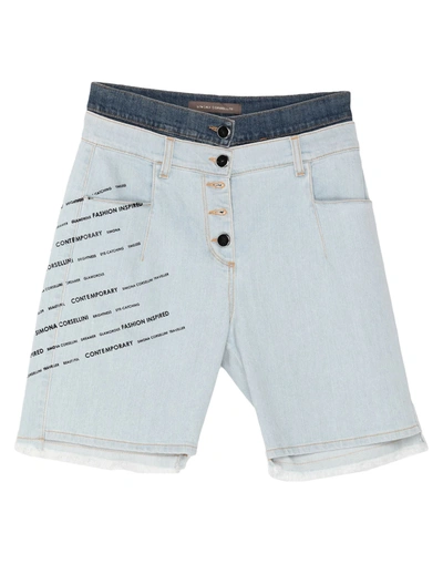 Space Simona Corsellini Denim Shorts In Blue