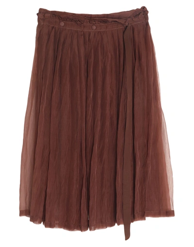 Ndegree21 Midi Skirts In Brown