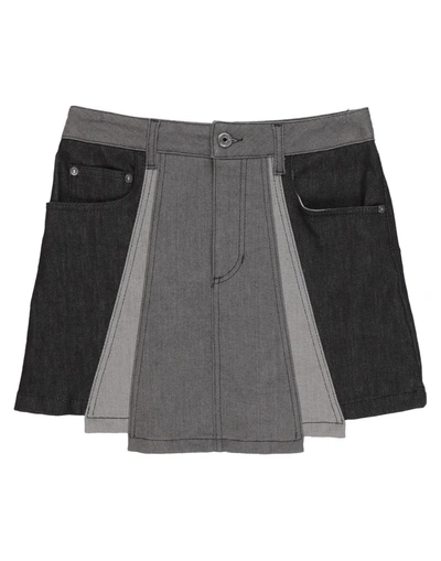 Just Cavalli Denim Skirts In Grey