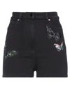 Valentino Denim Shorts In Black