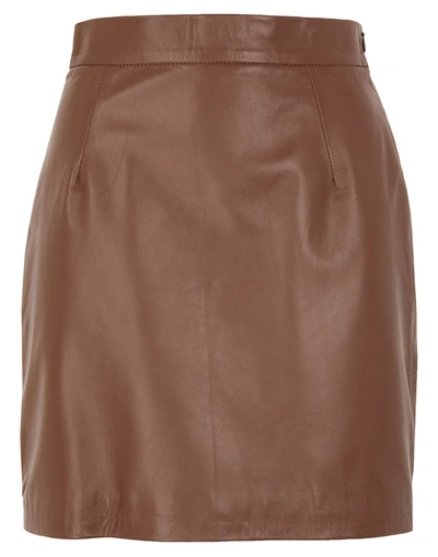 8 By Yoox Mini Skirts In Brown
