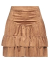 Manila Grace Mini Skirts In Beige