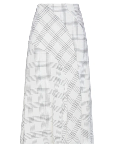 Cedric Charlier Midi Skirts In White