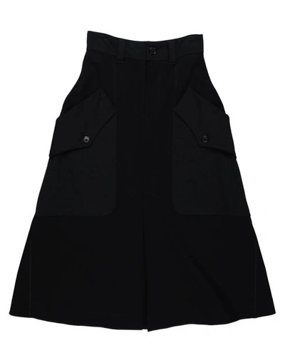 High Midi Skirts In Black