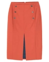 Eleventy Midi Skirts In Orange