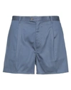 Crown Man Shorts & Bermuda Shorts Pastel Blue Size 40 Cotton