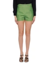 Ermanno Scervino Woman Shorts & Bermuda Shorts Green Size 4 Polyester, Metal, Polyamide