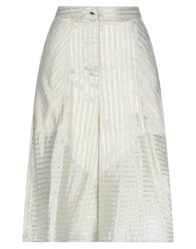 Manila Grace Woman Shorts & Bermuda Shorts Ivory Size 6 Polyamide, Viscose, Cotton In White