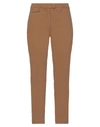 Dondup Woman Pants Camel Size 28 Cotton, Elastane