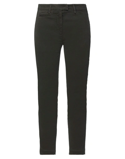 Dondup Woman Pants Dark Green Size 31 Cotton, Elastane In Green