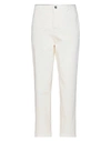 Department 5 Man Pants Ivory Size 33 Cotton, Elastane In White