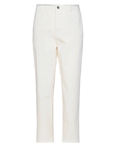 Department 5 Man Pants Ivory Size 33 Cotton, Elastane In White