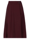 High Cropped Pants In Maroon