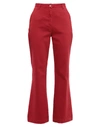 Alberta Ferretti Jeans In Brick Red