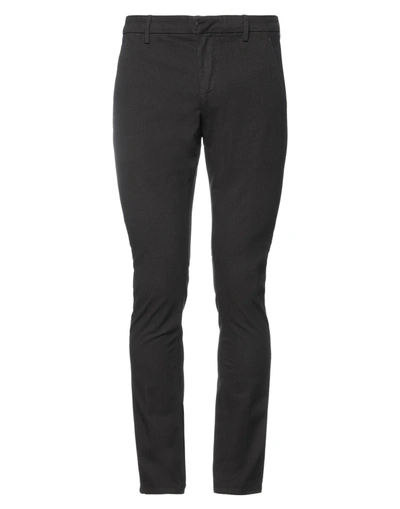 Dondup Man Pants Dark Brown Size 28 Cotton, Polyester, Viscose, Elastane In Black