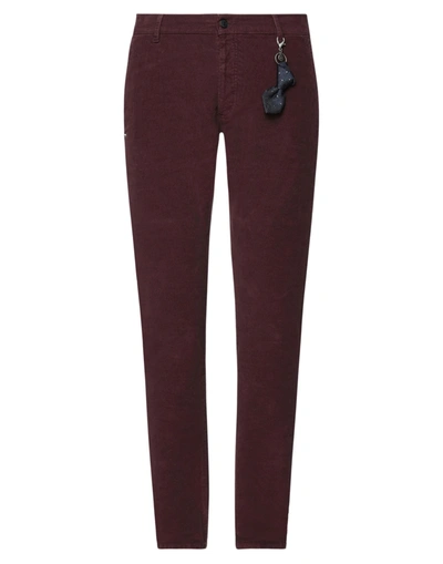 Grey Daniele Alessandrini Pants In Deep Purple