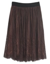 Alpha Studio Midi Skirts In Brown