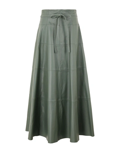8 By Yoox Long Skirts In Sage Green