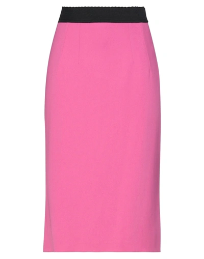 Dolce & Gabbana Midi Skirts In Pink