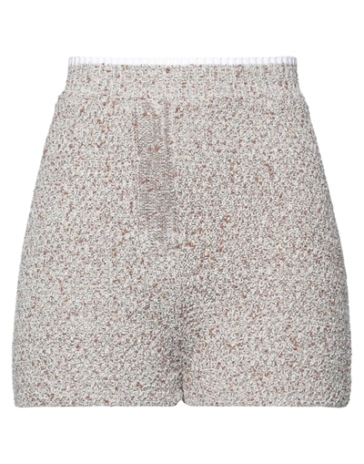 Dondup Woman Shorts & Bermuda Shorts Beige Size 6 Cotton, Polyamide, Polyester