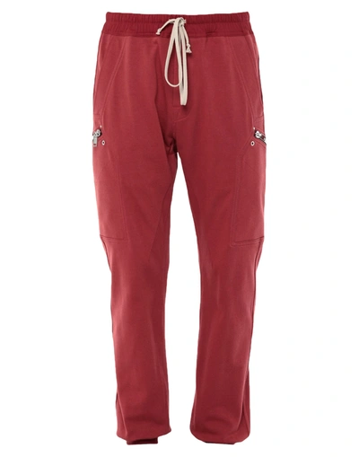Rick Owens Pants In Brick Red