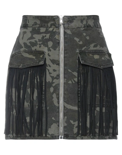 Gaelle Paris Denim Skirts In Green