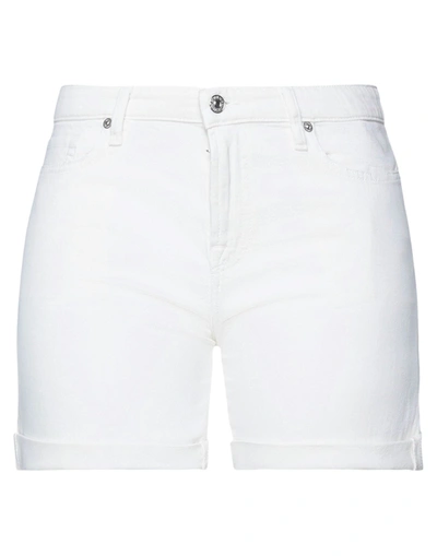 7 For All Mankind Shorts & Bermuda Shorts In Ivory