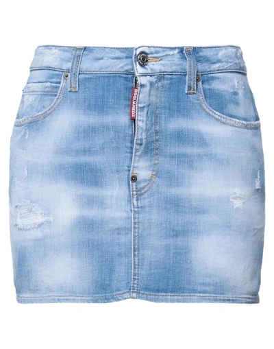 Dsquared2 Denim Skirts In Blue