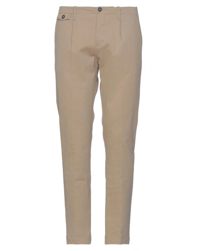 Paolo Pecora Man Pants Khaki Size 38 Cotton, Elastane In Beige