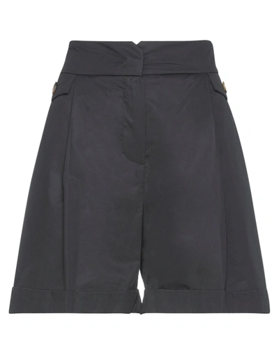 Twenty Easy By Kaos Woman Shorts & Bermuda Shorts Black Size 4 Cotton