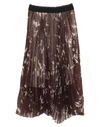 MAURO GRIFONI MAURO GRIFONI WOMAN MIDI SKIRT DARK BROWN SIZE 4 POLYESTER,13615253RF 3