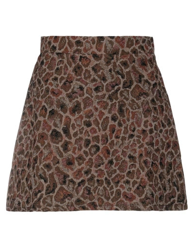 Nineminutes Mini Skirts In Beige