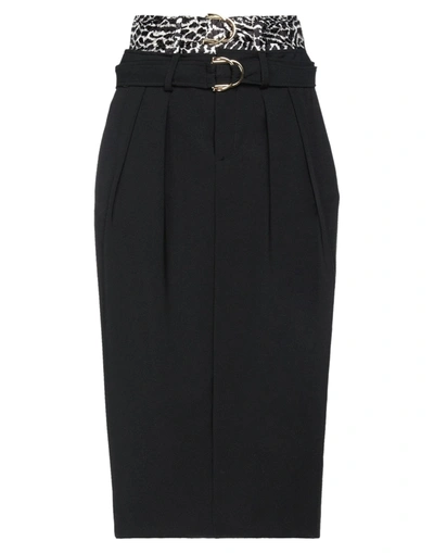 Manila Grace Midi Skirts In Black