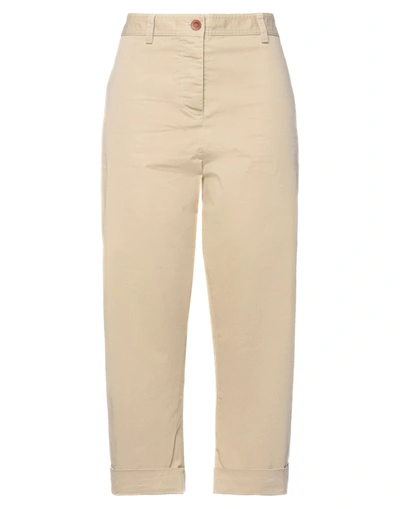 Brag-wette Cropped Pants In Beige