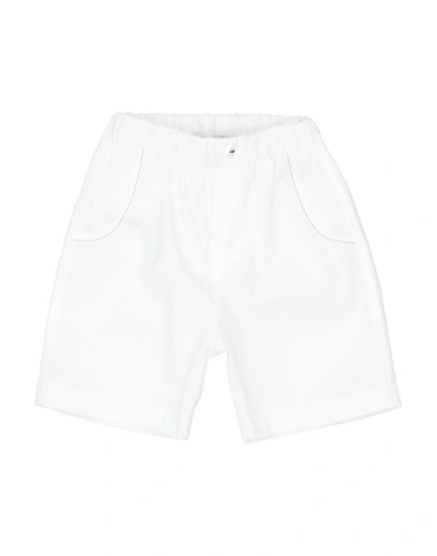 Byblos Kids'  Newborn Boy Shorts & Bermuda Shorts White Size 3 Cotton