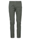 Grey Daniele Alessandrini Man Pants Military Green Size 30 Cotton, Elastane In Green