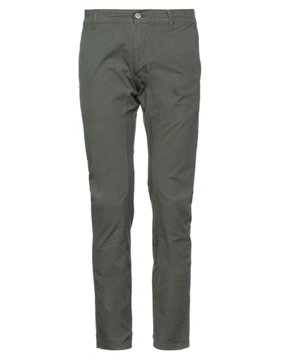 Grey Daniele Alessandrini Man Pants Military Green Size 30 Cotton, Elastane
