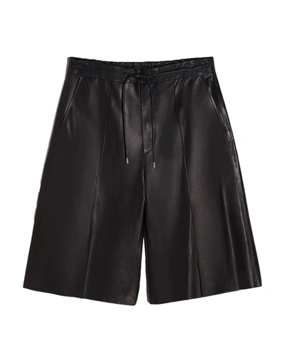 Dunhill Man Shorts & Bermuda Shorts Black Size M Calfskin