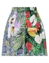Dolce & Gabbana Printed Silk-twill Shorts In Green