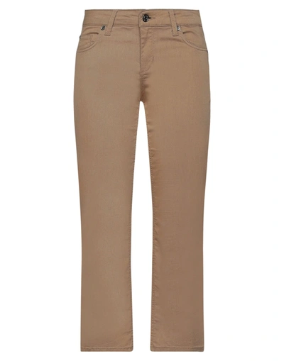 Liu •jo Denim Cropped In Beige