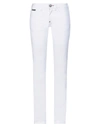 Philipp Plein Embroidered Skull Skinny Jeans In White