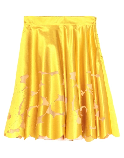Pinko Midi Skirts In Yellow