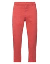 Dondup Cropped Pants In Brick Red