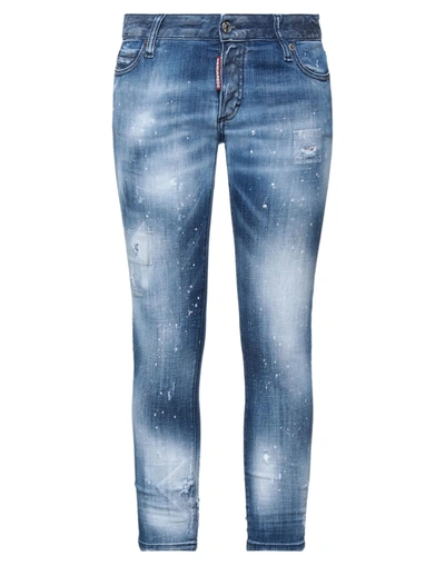 Dsquared2 Denim Cropped In Blue