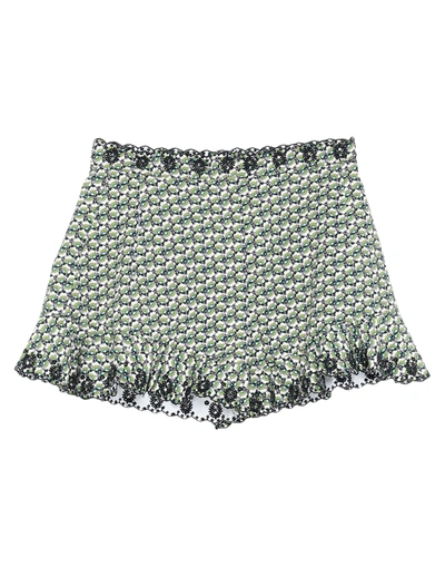 Paco Rabanne Rabanne Woman Shorts & Bermuda Shorts Green Size 8 Cotton